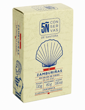 Lata Zamburiñas en salsa Vieira 120 ml