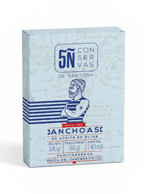 Lata anchoas Cantábrico Oliva Oro 140 ml (Hansa)