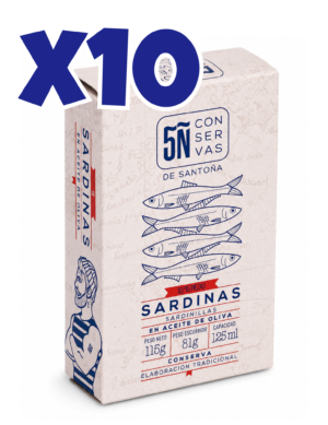 Pack de 10 latas de Sardinilla Oliva 125 ml