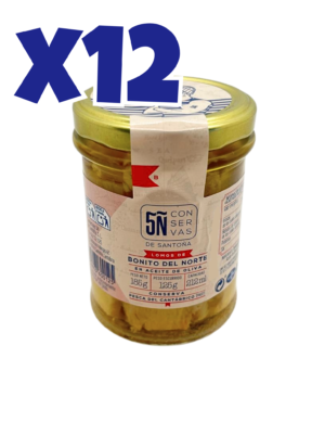 Pack de 12 Tarros de Lomos de Bonito del Norte 212 ml