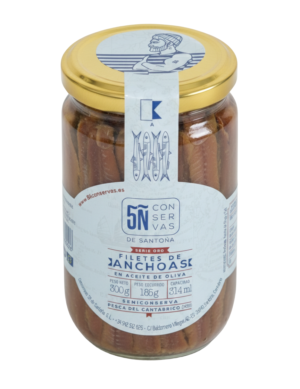 Tarro Anchoas Cantábrico Oliva Oro 314 ml