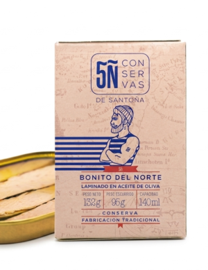 Lata Bonito del Norte Laminado en oliva 140 ml