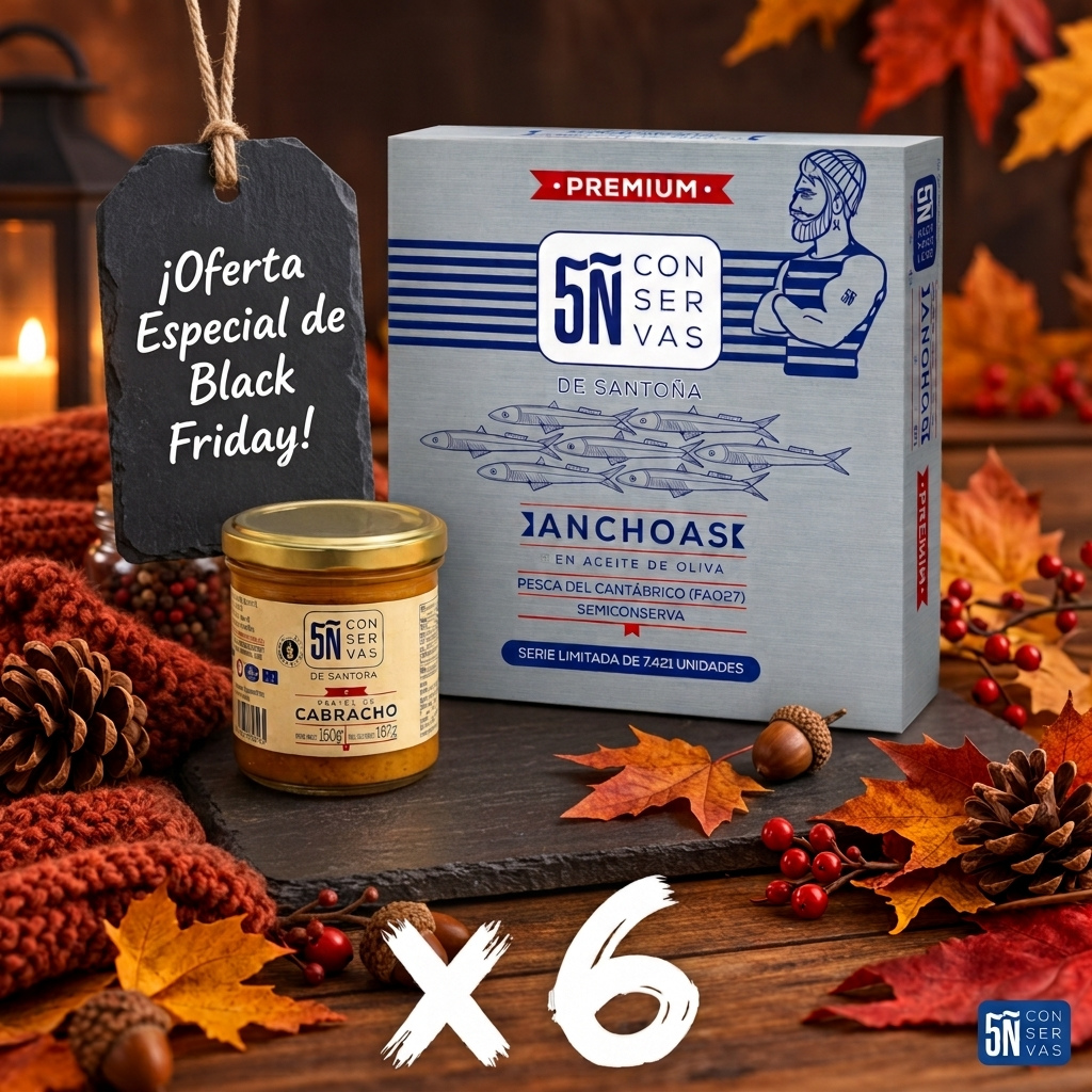 Lote 6 latas Anchoa Premium 100 ml 10/12 filetes (con regalo) – «LA OFERTA SECRETA»