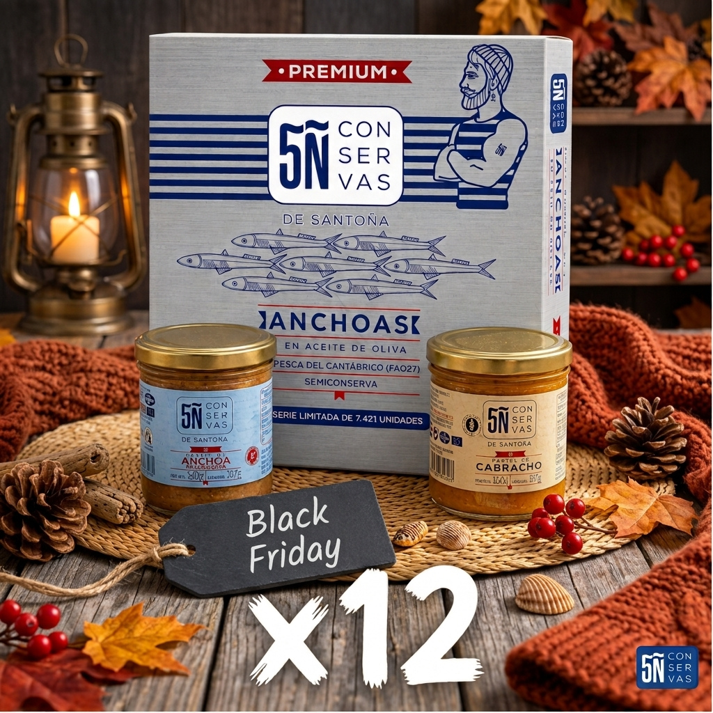 Lote 12 latas Anchoa Premium 100 ml 10/12 filetes (con regalos) – «LA OFERTA SECRETA»